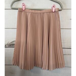 Banana Republic Skirt Sz 6 Light Pink Pleated Preppy Classy Stretchy Waist Band